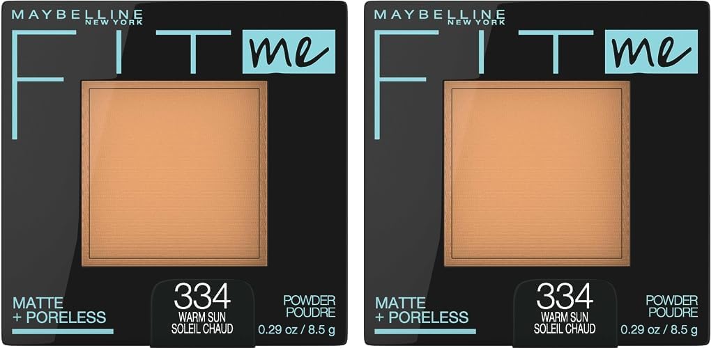 Maybelline Fit Me Matte + Poreless Pressed Face Powder Makeup & Setting Powder, Classic Ivory, 1 Count